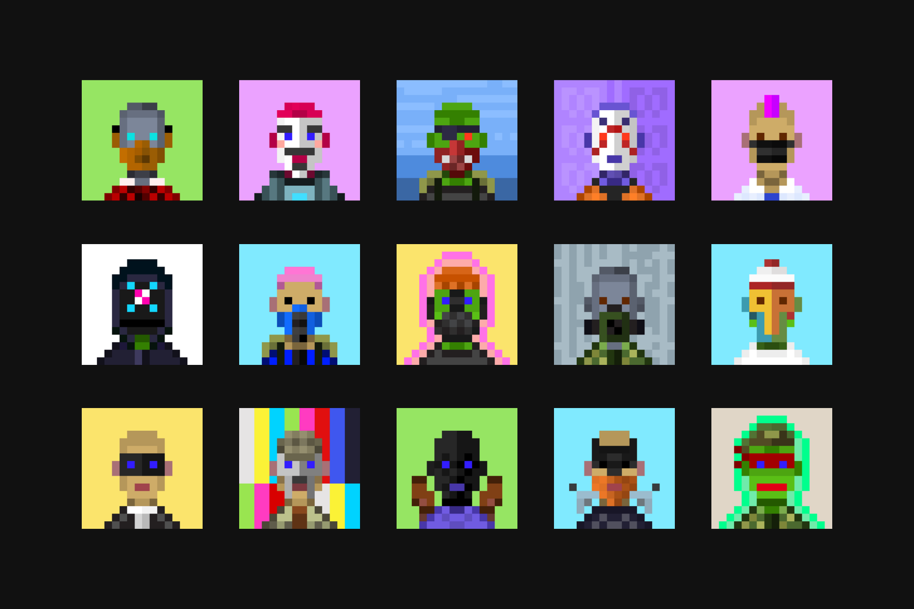 Micro Masks - Fully on-chain pixel nft collection