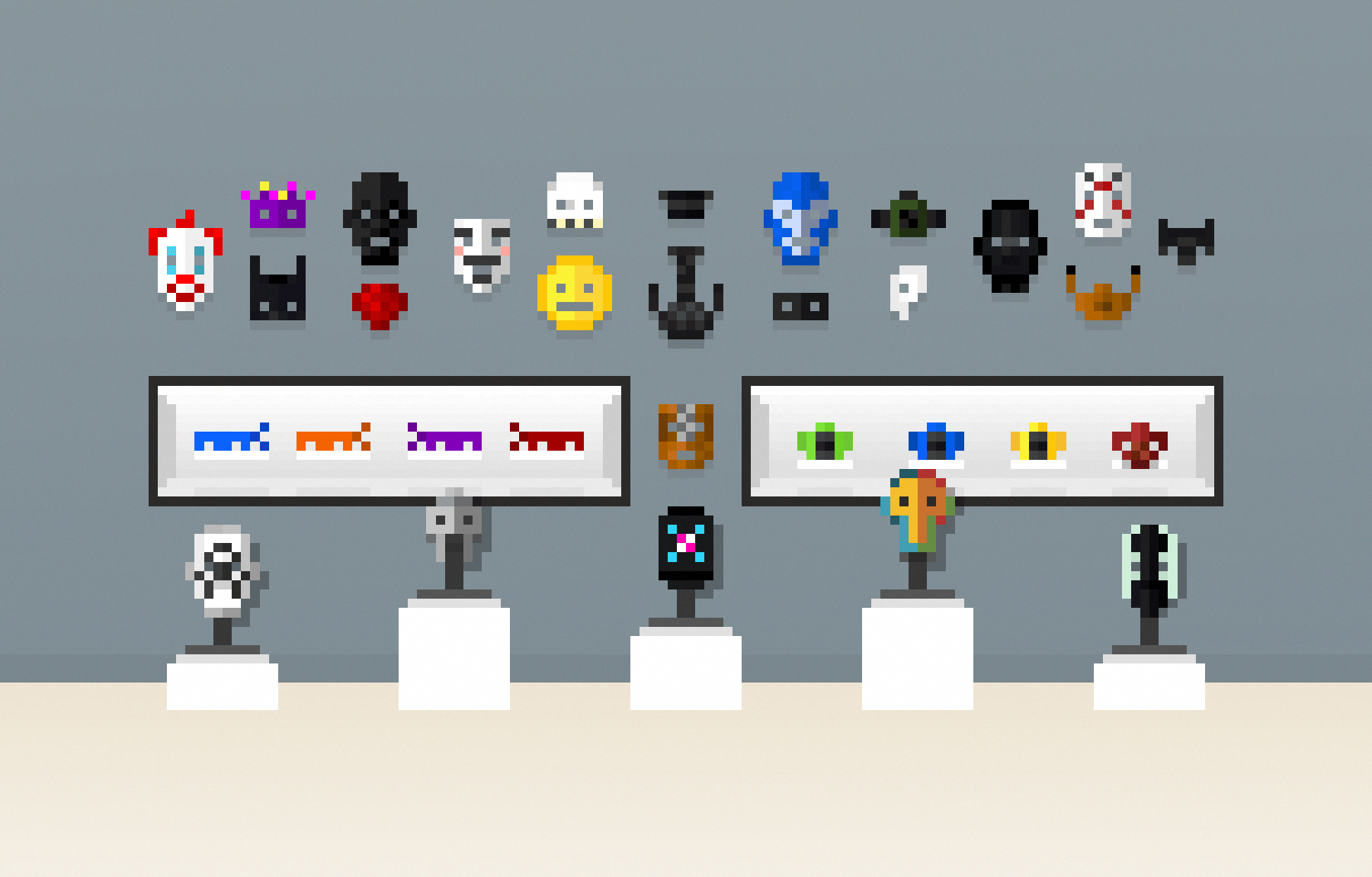 Micro Masks - Pixel Gallery of 32 masks